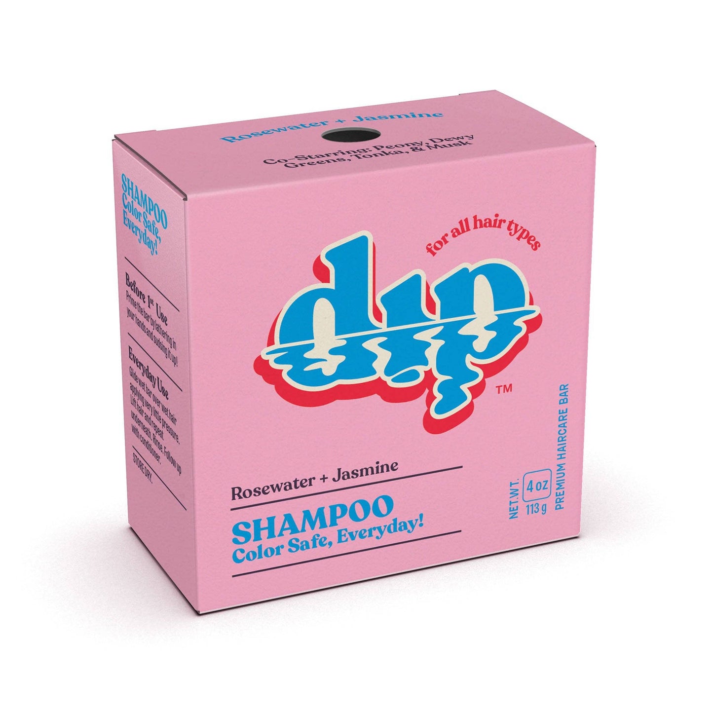 Dip - Color Safe Shampoo Bar for Every Day - Rosewater & Jasmine: 4 oz