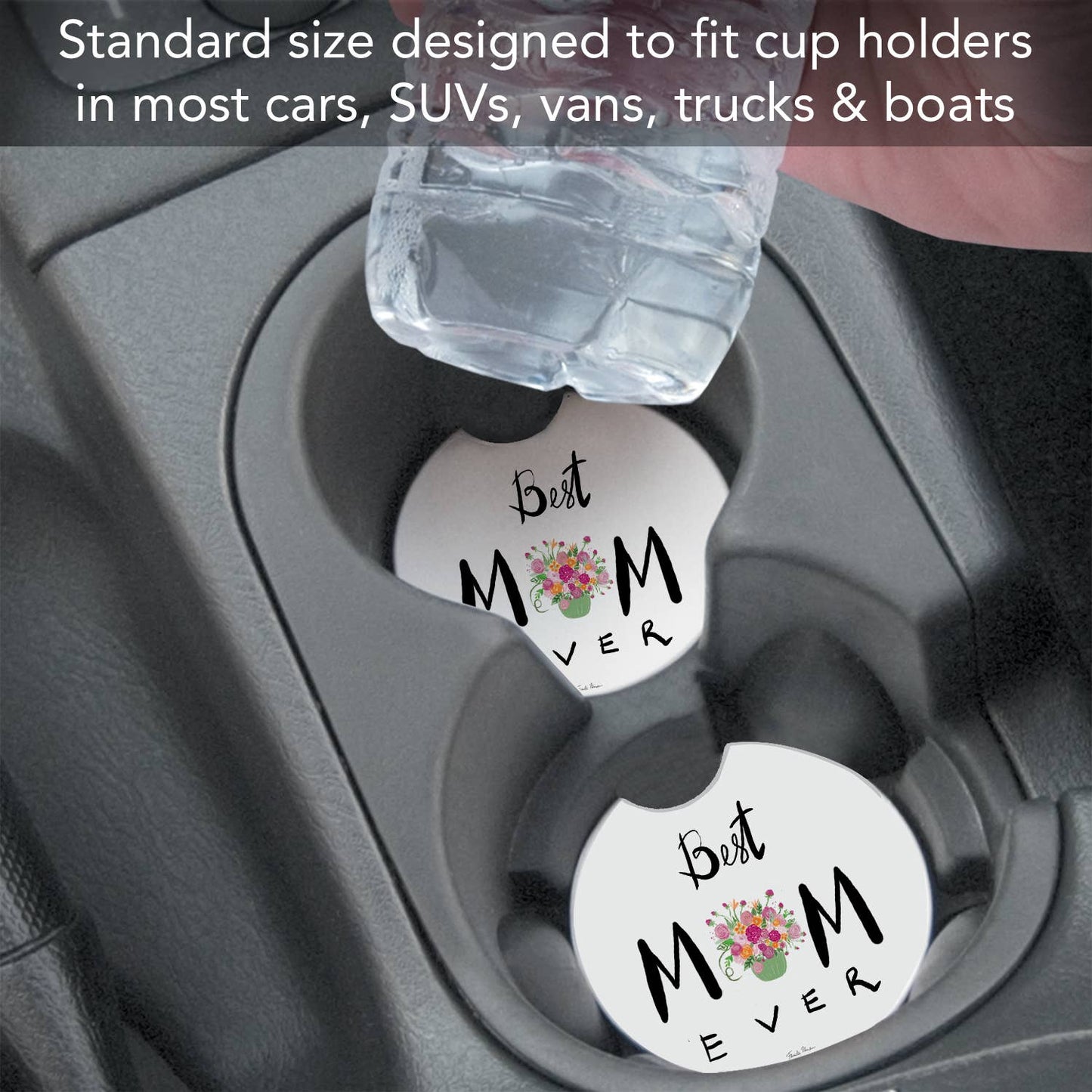 Best Mom Ever Bulk Absorbent Stone Car Coaster-NO PACKAGING
