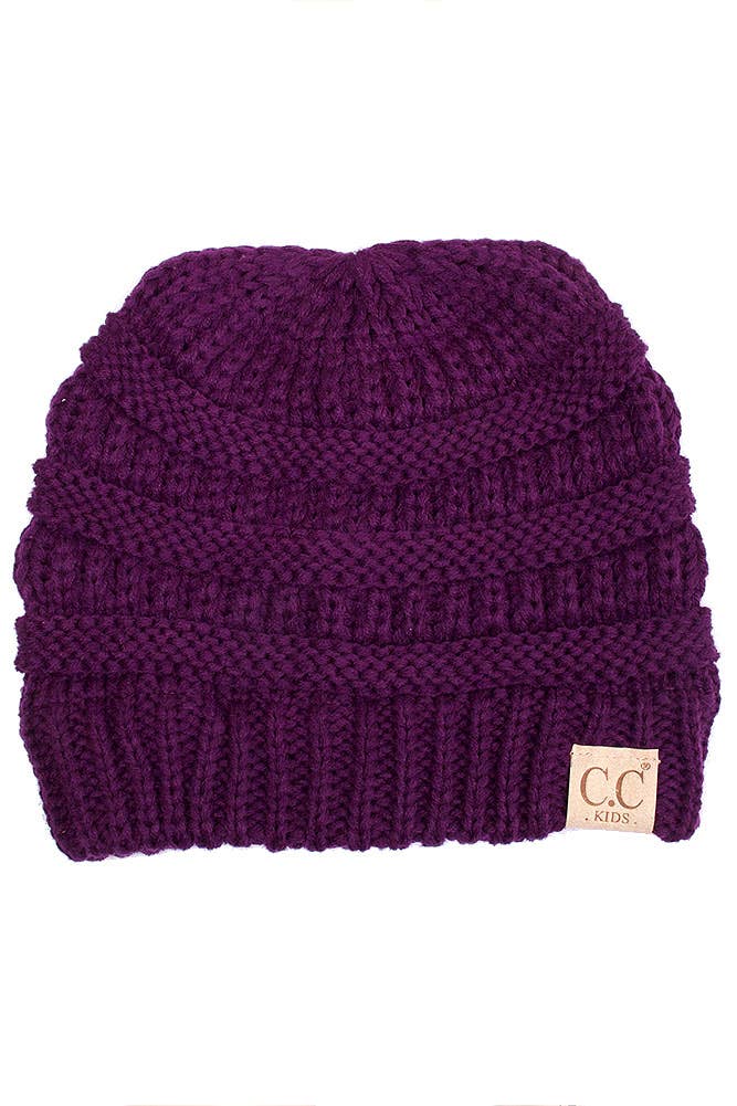 C.C Children Solid Beanie: Violet