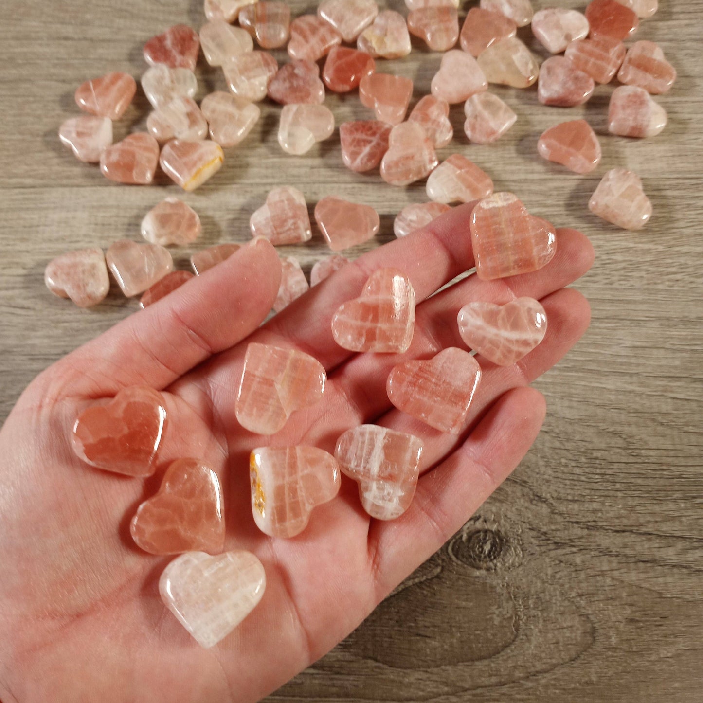 Small Hand-Carved Gemstone Hearts – Wholesale Crystal Heart
