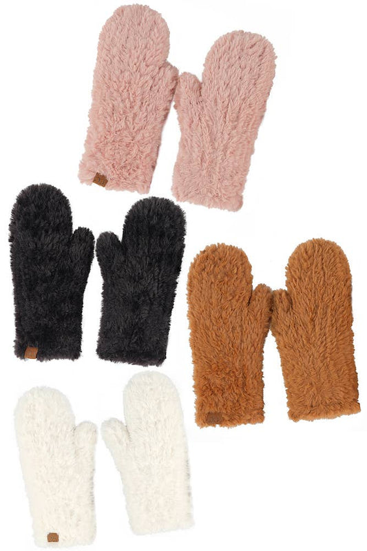 C.C Faux Fur Mittens