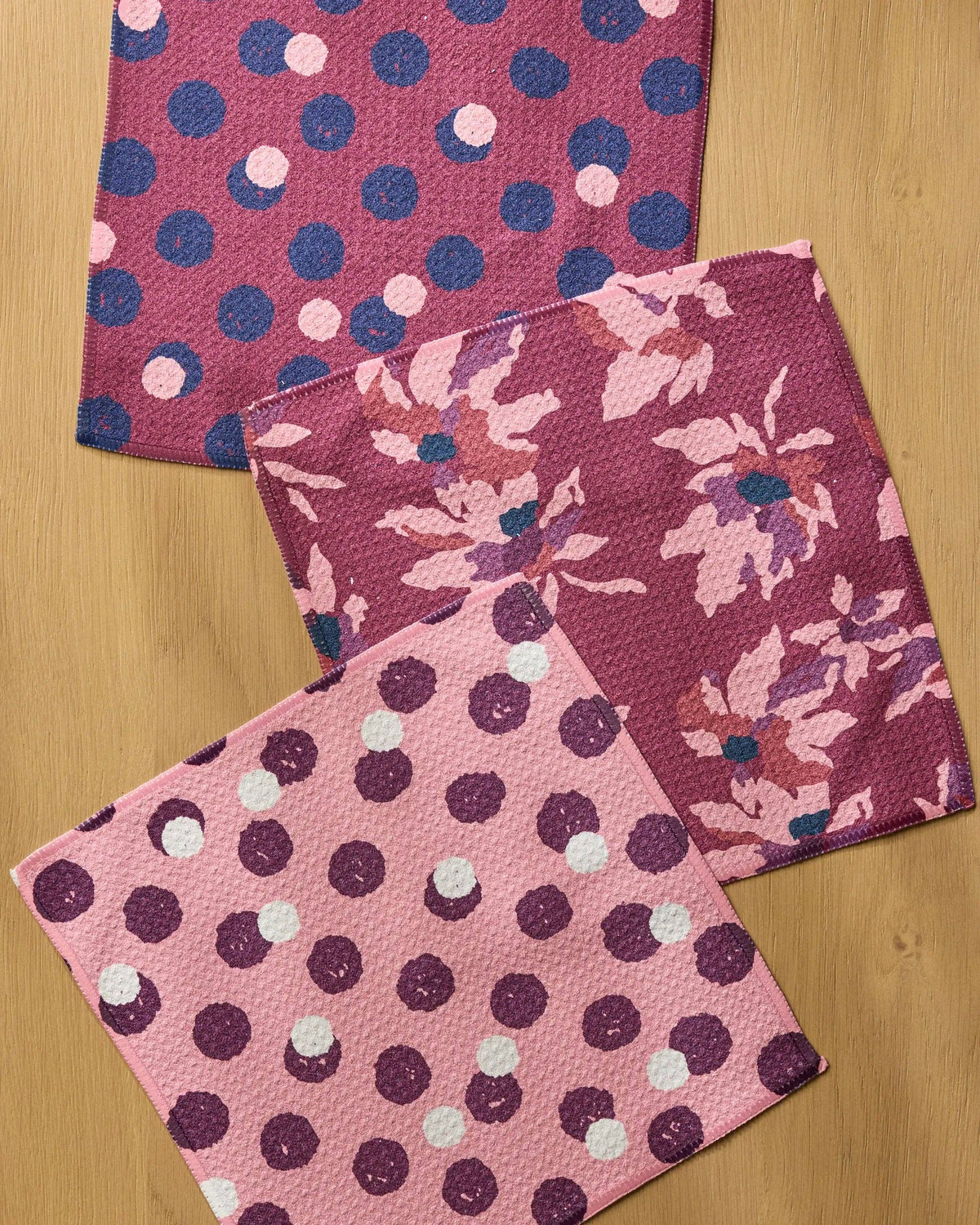 Mulberry Bloom Dot Dishcloth Set