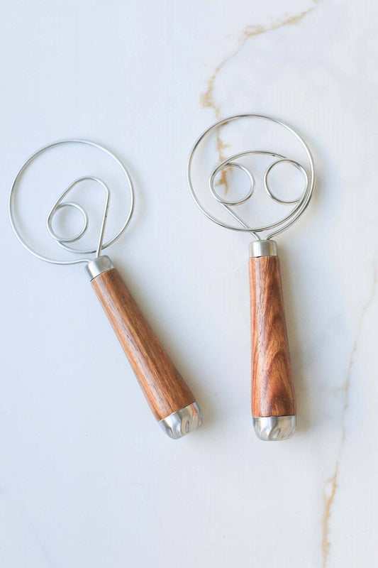 Rosewood Wooden Handle Danish Dough Whisk