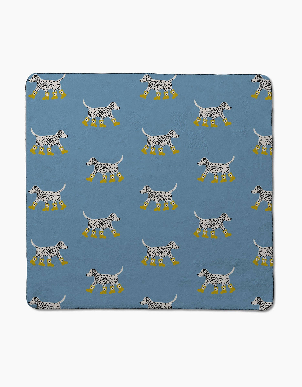 Dalmatian In Boots Blue Plush Towel