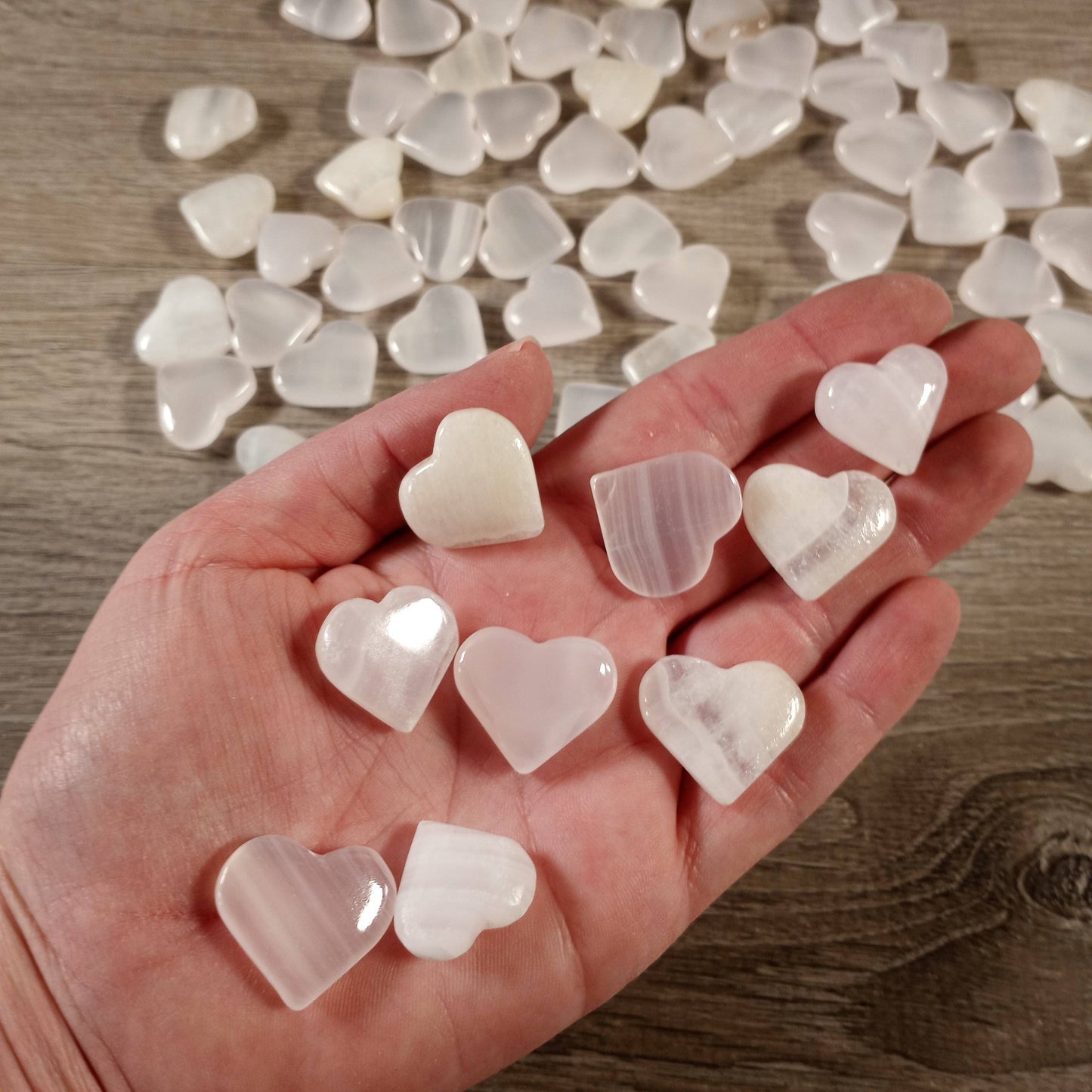 Small Hand-Carved Gemstone Hearts – Wholesale Crystal Heart