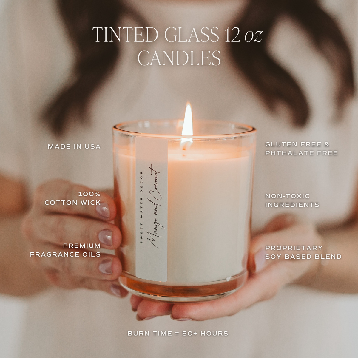Coastal Lemon 12 oz Soy Candle - Home Decor and Gifts