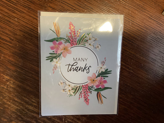 Many Thanks - Plumeria Notecard