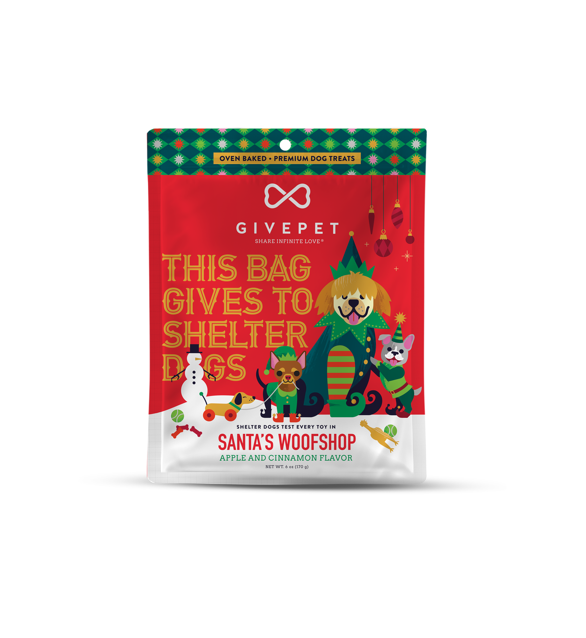 GivePet Santa's Woofshop Holiday Dog Treat