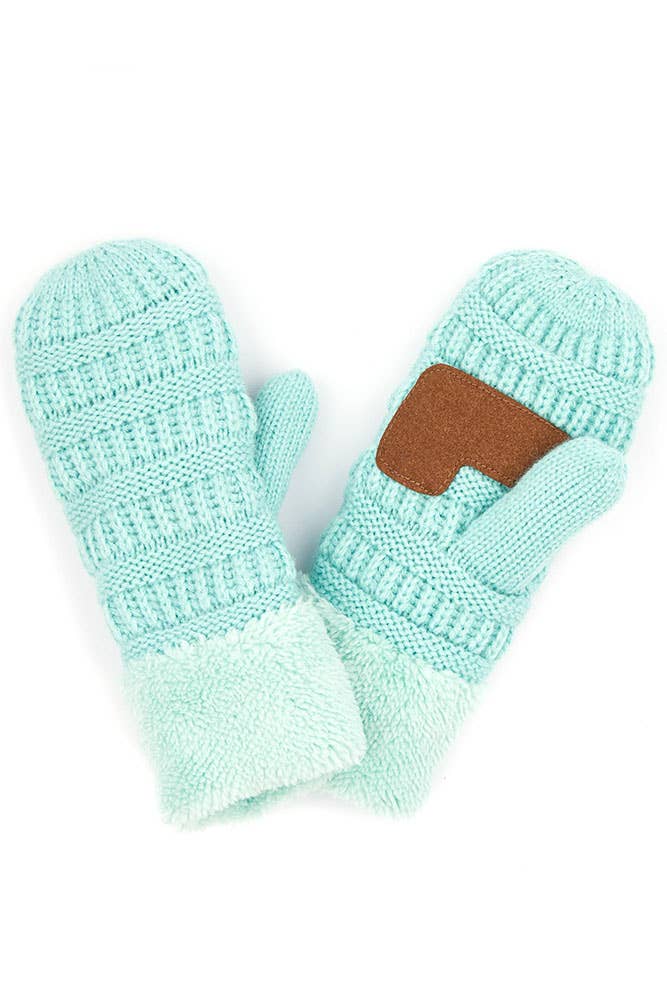 C.C Kids solid Knitted mitten