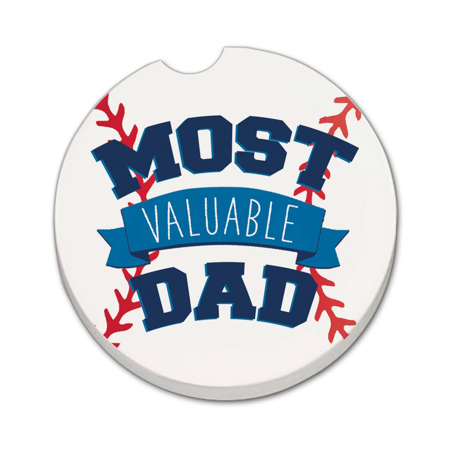 "Most Valuable Dad" Stone Car Coaster  BULK NO PACKAGING