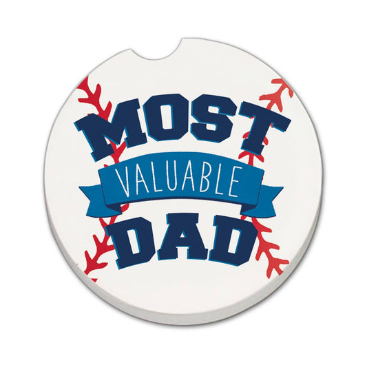 "Most Valuable Dad" Stone Car Coaster BULK NO PACKAGING