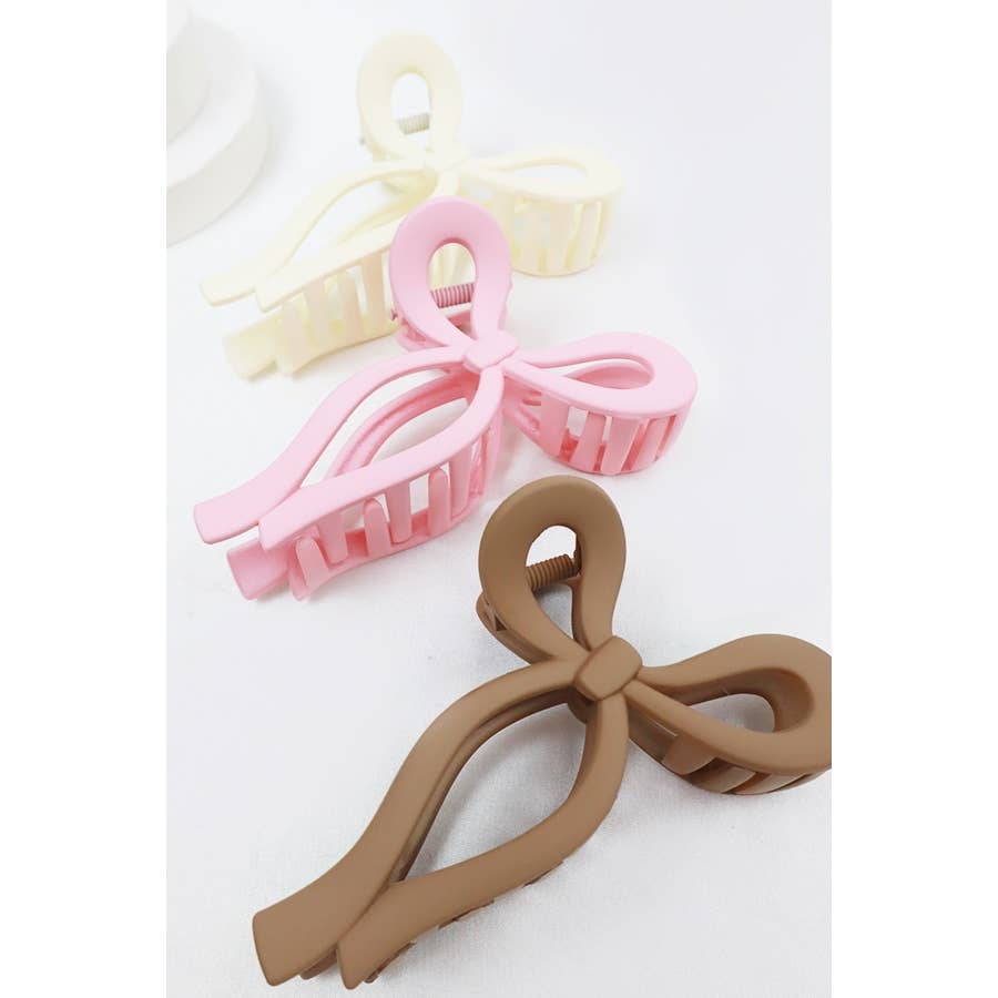 Matte Tone Bow Shape Hair Claw