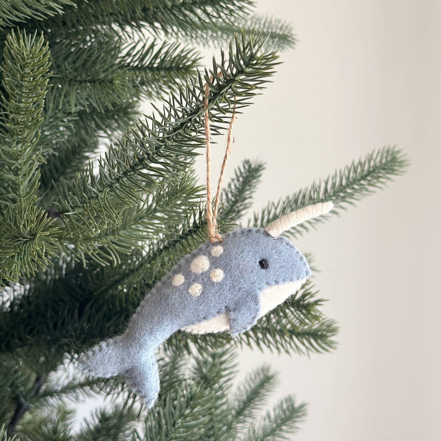 Felt Narwhal Ornament - Set of 3