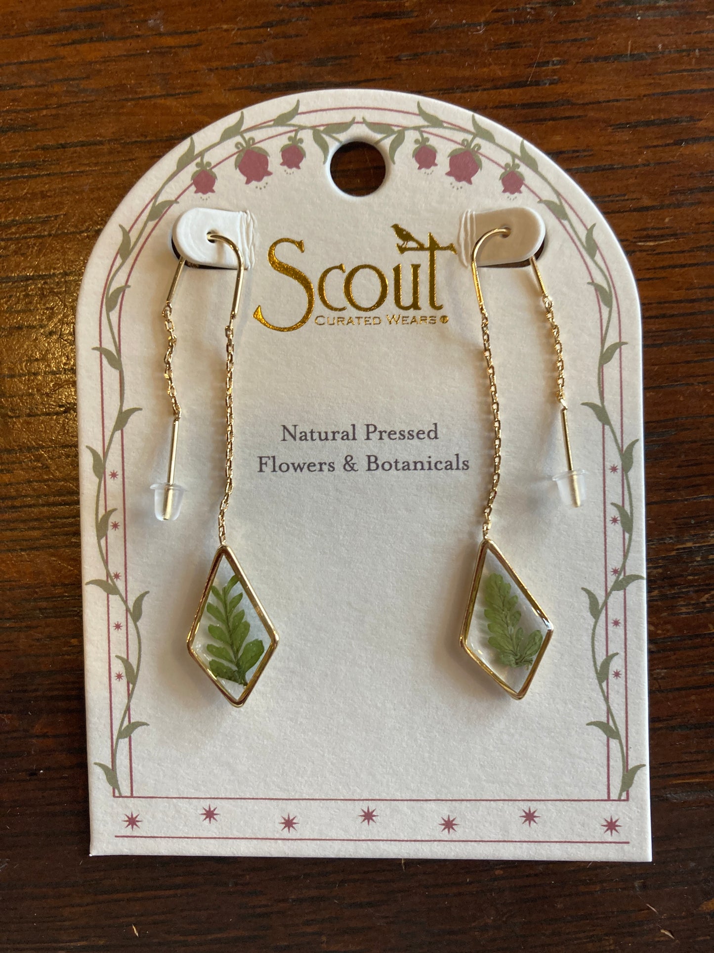 Scout - Pressed Flower Thread Earring Green Gracken Fem