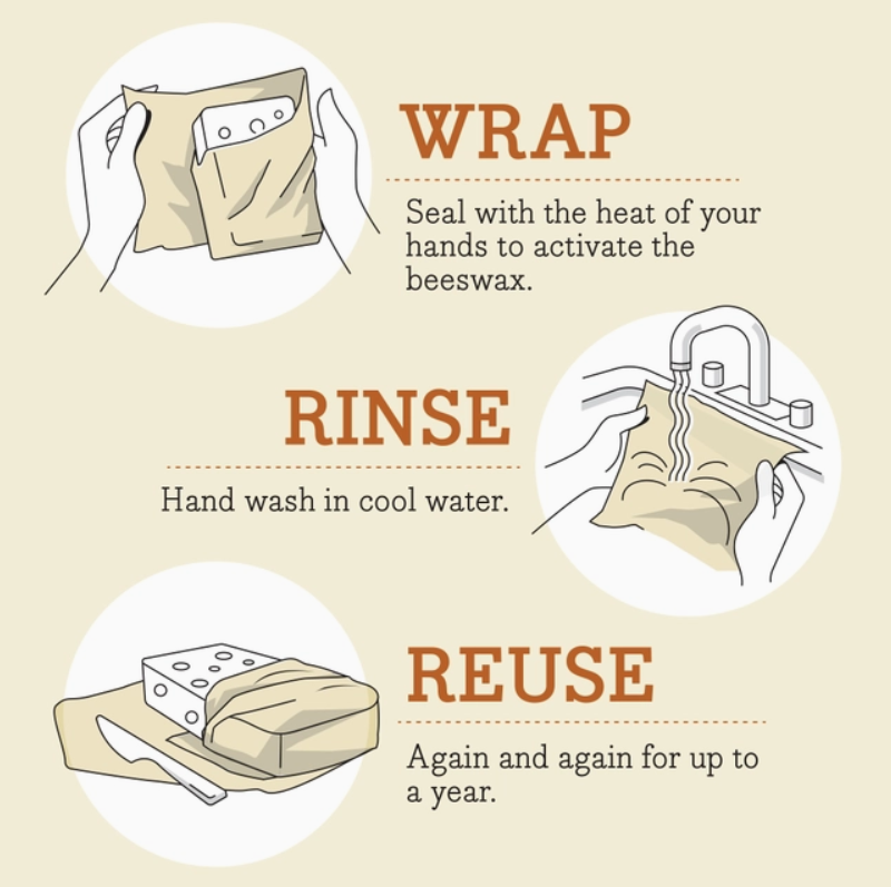 Bees Wrap Reusable Beeswax Wraps Lunch 3 Pack - Bees & Bears