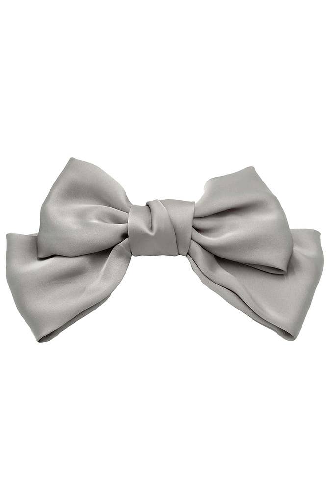 Hana - Solid Silky Bow Barrette