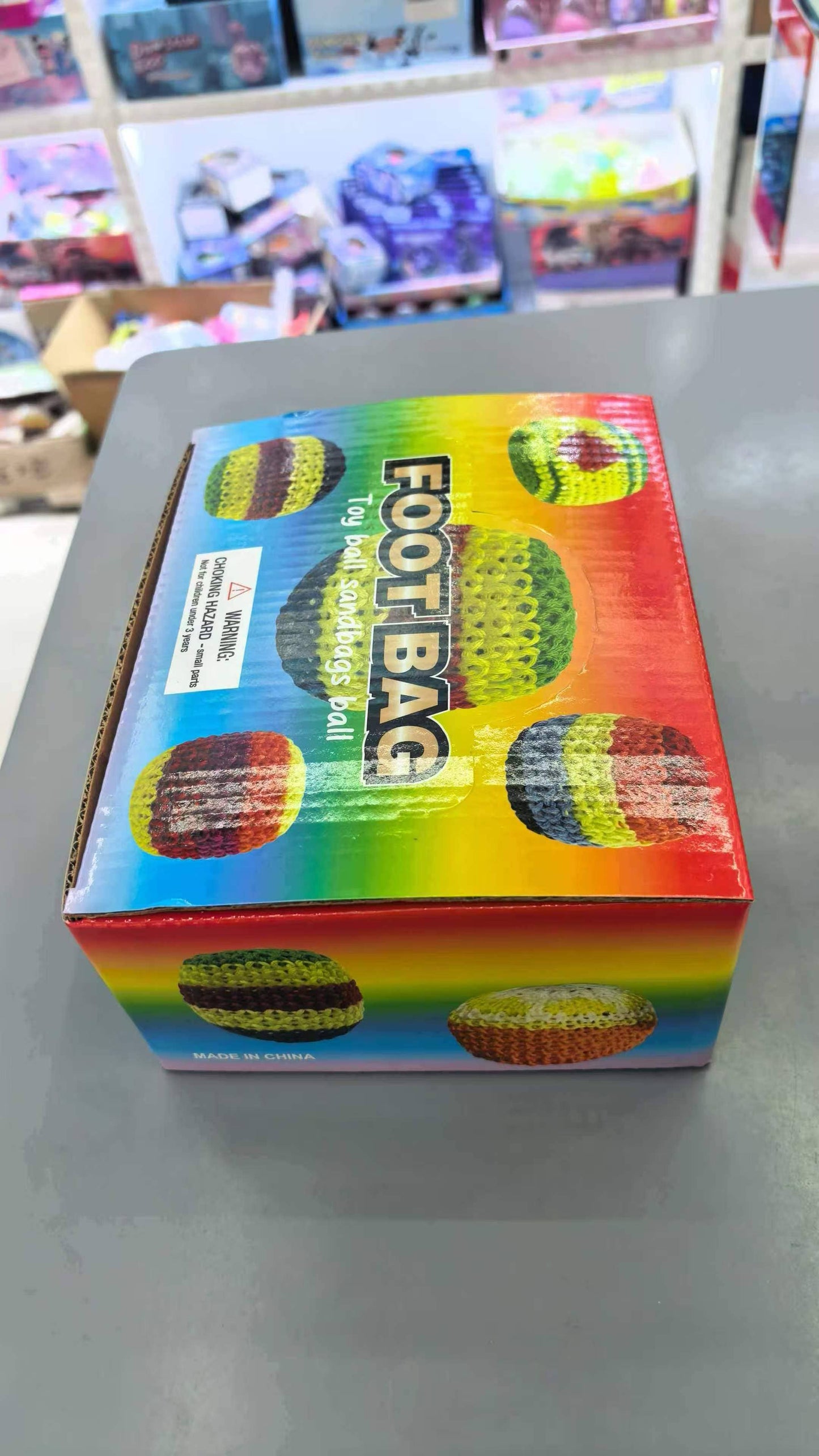 Knit Foot Bag (Hacky Sack) w/ Display Box - A083