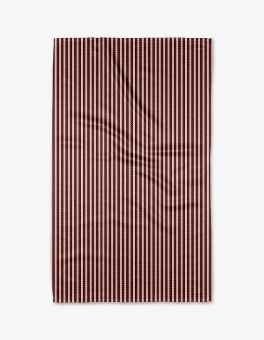 Cranberry Stripe Tea Towel