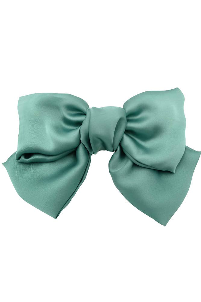 Hana - Solid Silky Bow Barrette