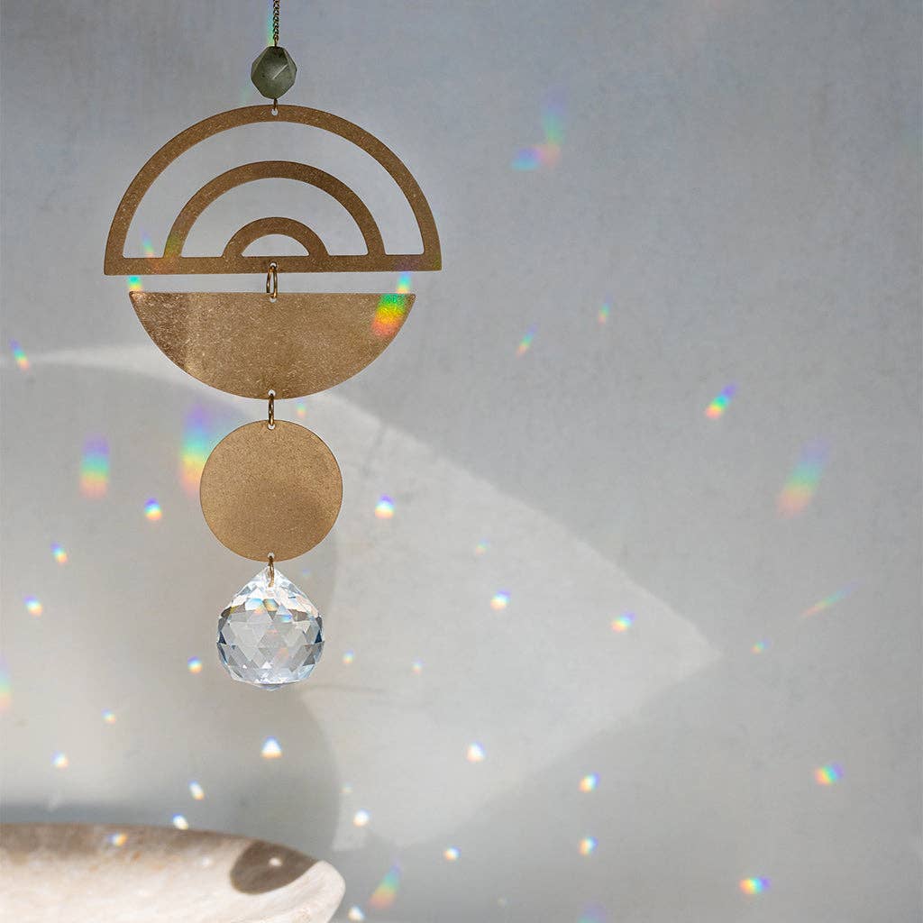 Suncatcher - Monstera Leaf/Rose Quartz