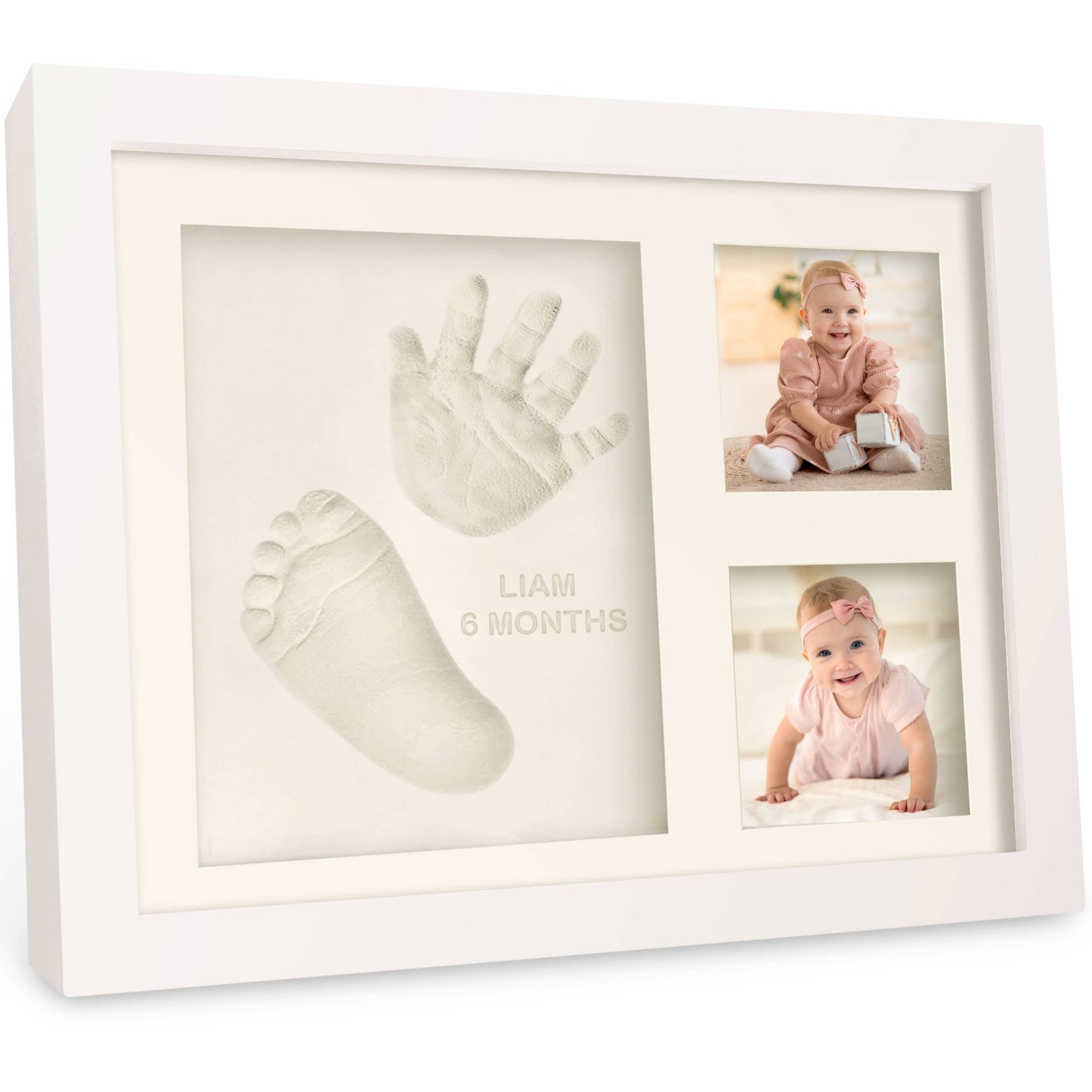 KeaBabies Baby Handprint, Footprint Keepsake Solo Frame