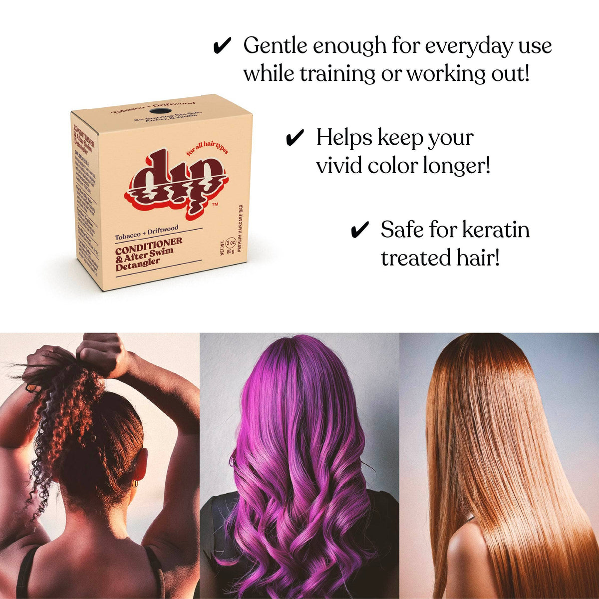 Color Safe Shampoo Bar for Every Day - Tobacco & Driftwood