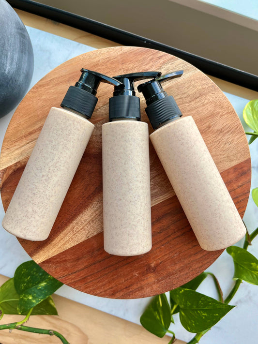 Eco-Friendly Wheat Straw Bottle with Pump - 4oz
