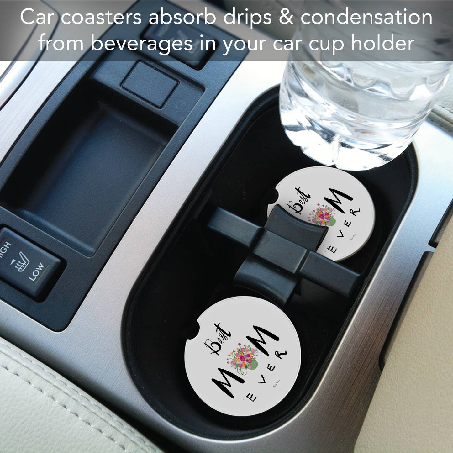 Best Mom Ever Bulk Absorbent Stone Car Coaster-NO PACKAGING