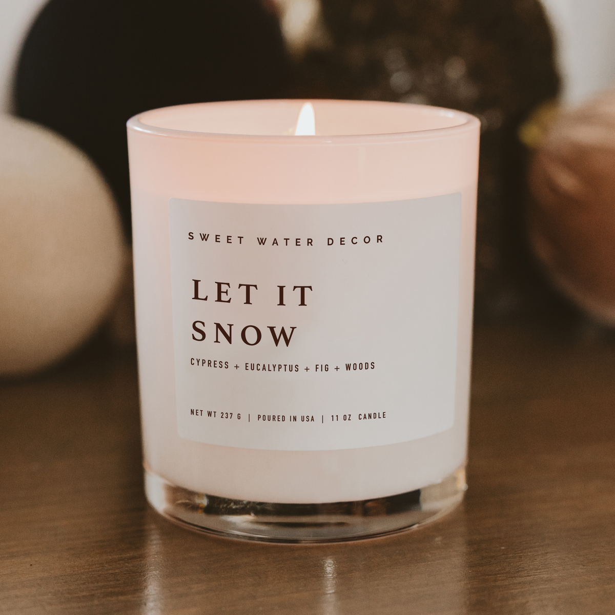 Let It Snow 11 oz Soy Candle - Christmas Decor & Gifts