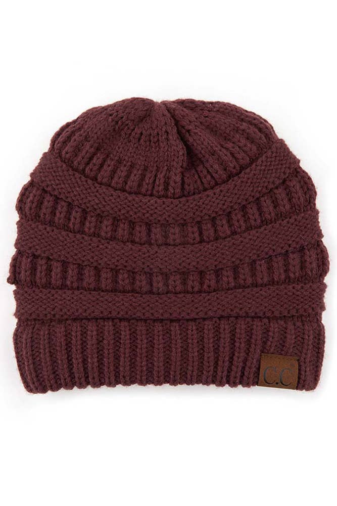 Hana - C.C Best Selling Cable Knit Classic Beanie Winter Hat