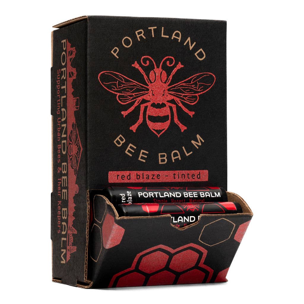 Portland Bee Balm - Red Blaze tinted Beeswax Lip Balm