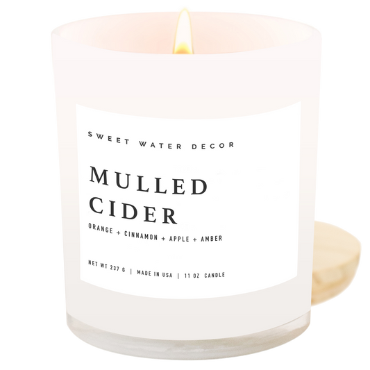 Mulled Cider 11 oz Soy Candle - Fall Decor & Gifts