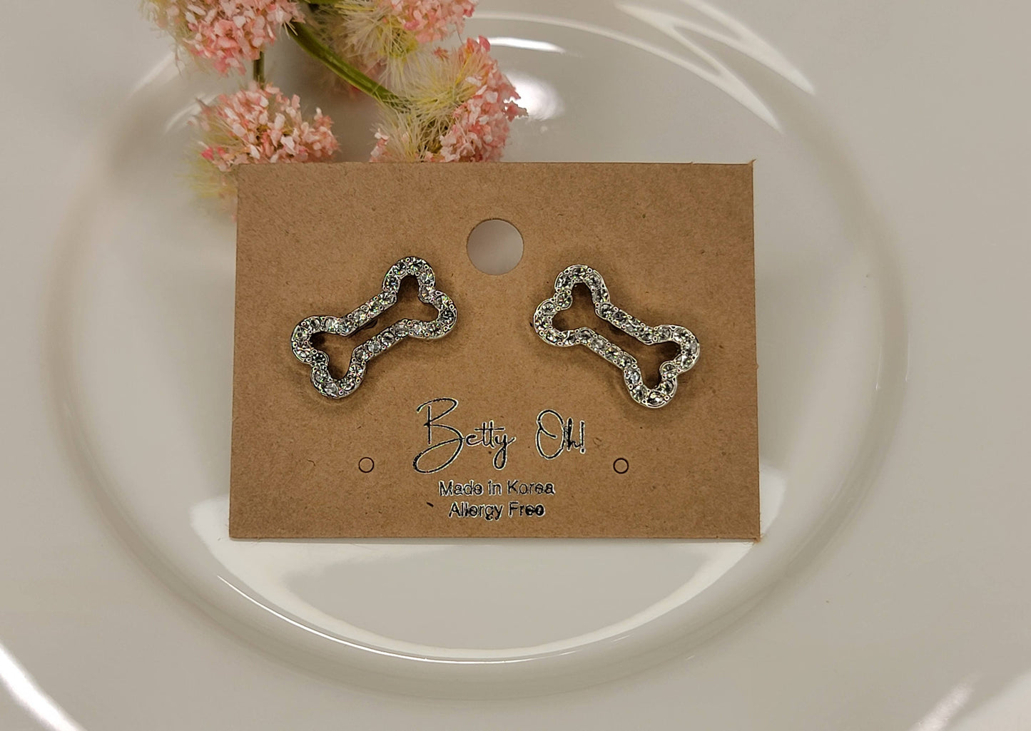 Dog Bone Post Earring