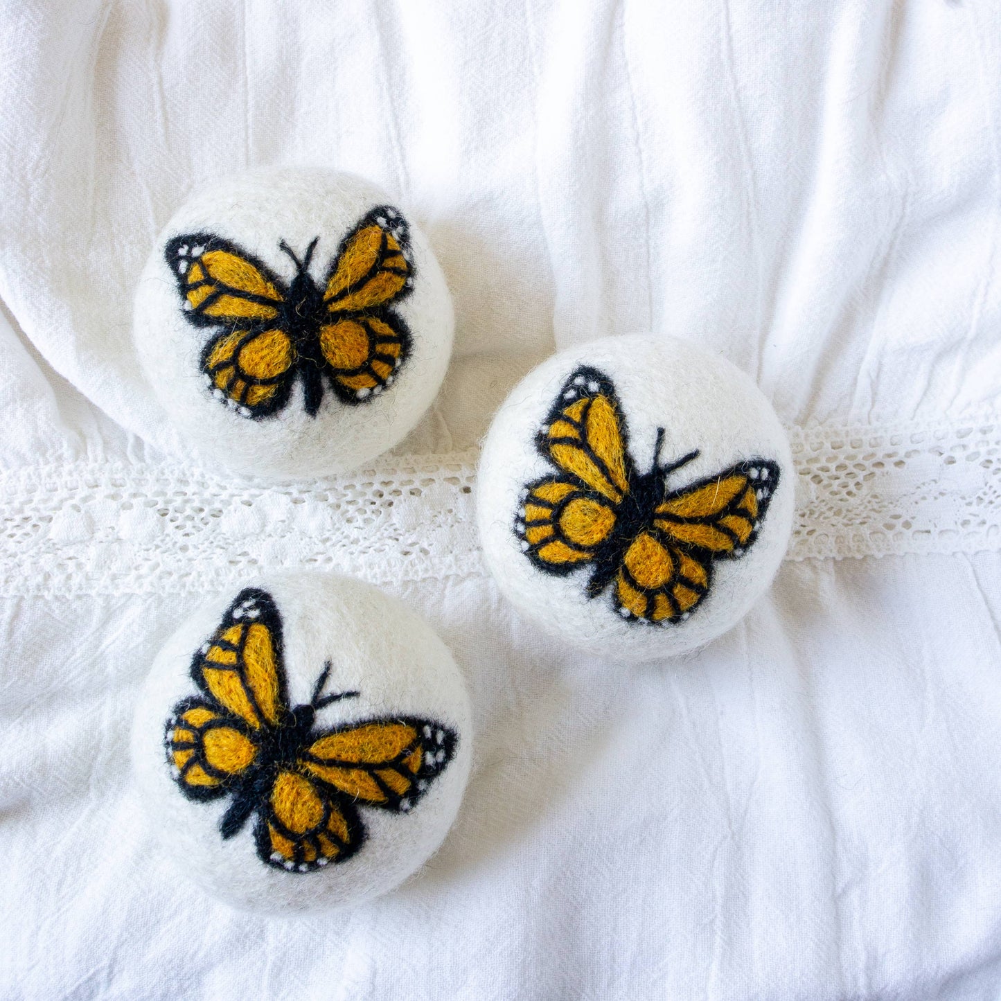 Friendsheep - Monarch Butterfly Trio Eco Dryer Balls - Set of 3