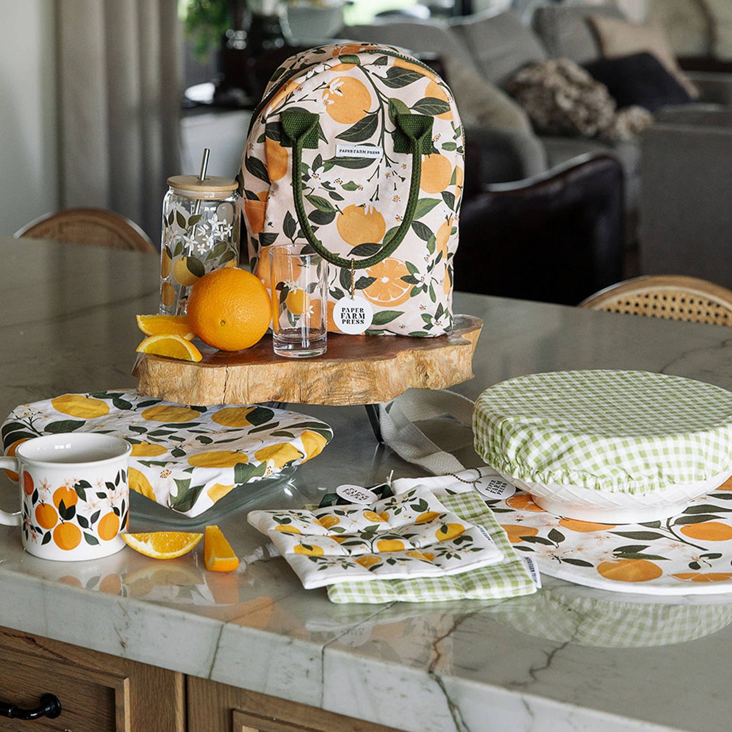 Orange Orchard Bowl Covers