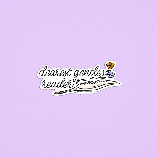 MangoIllustrated - Dearest gentle reader sticker