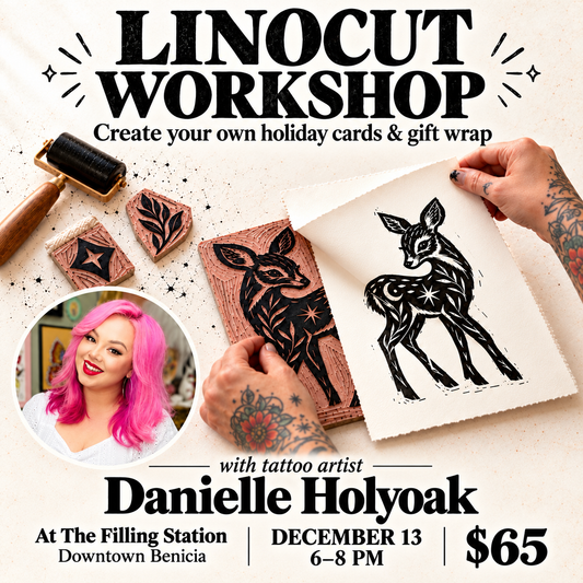 Linocut Holiday Cards & Gift Wrap
