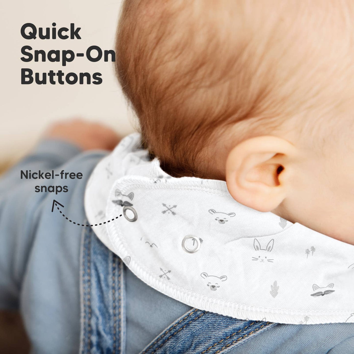 8-pack Baby Bandana Bibs for Boys and Girls