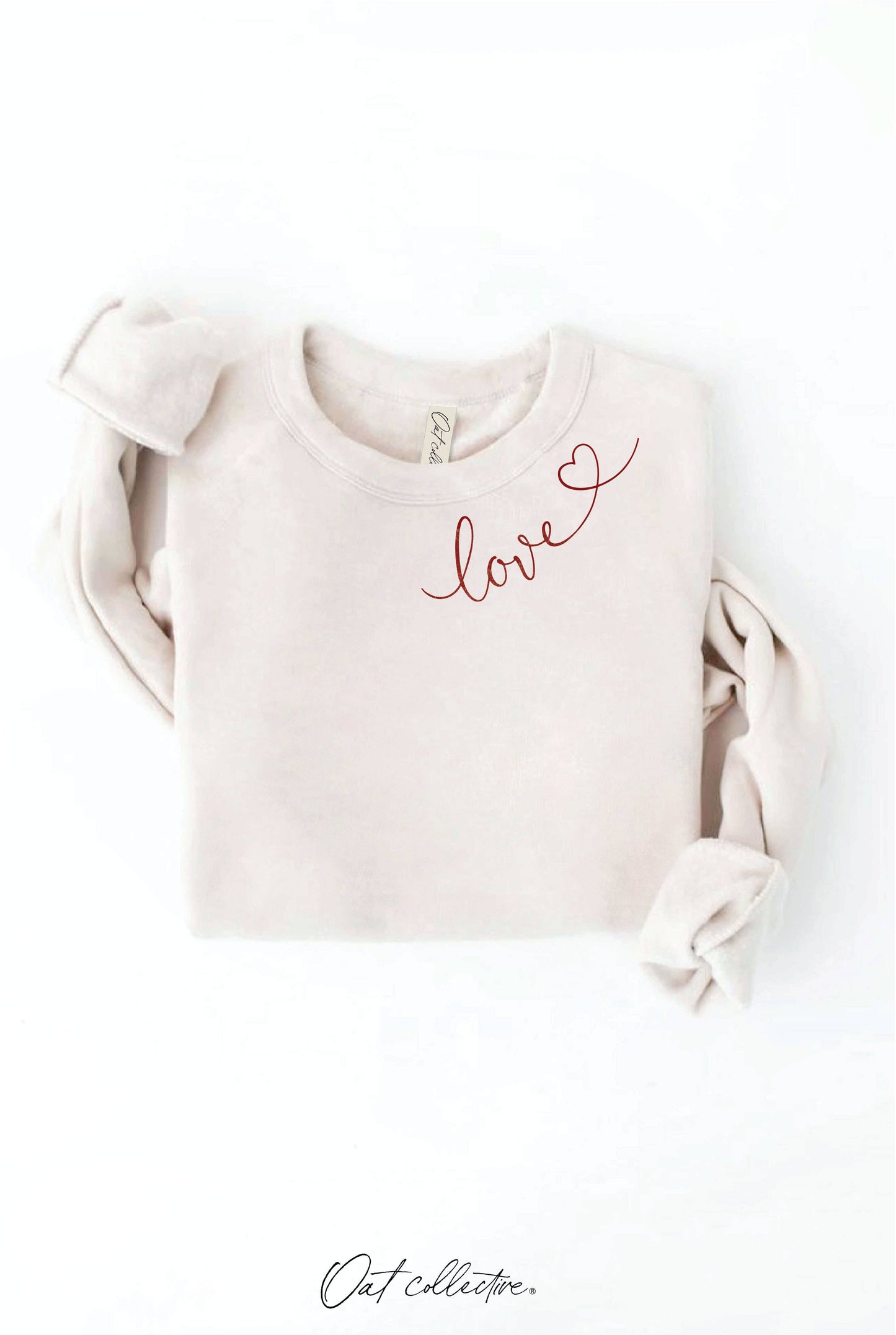 LOVE HEART NECKLINE Graphic Sweatshirt