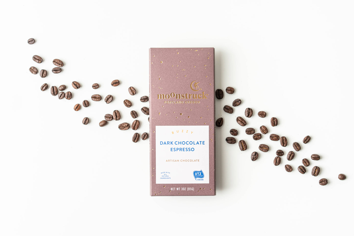 Moonstruck Chocolate Co | Buzzy Dark Espresso Chocolate Bar