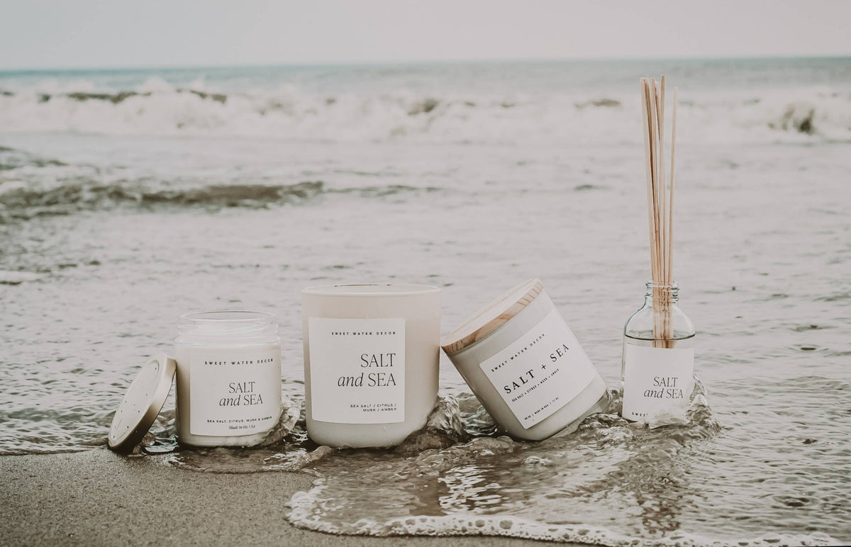 Salt and Sea 11 oz Soy Candle - Home Decor & Gifts