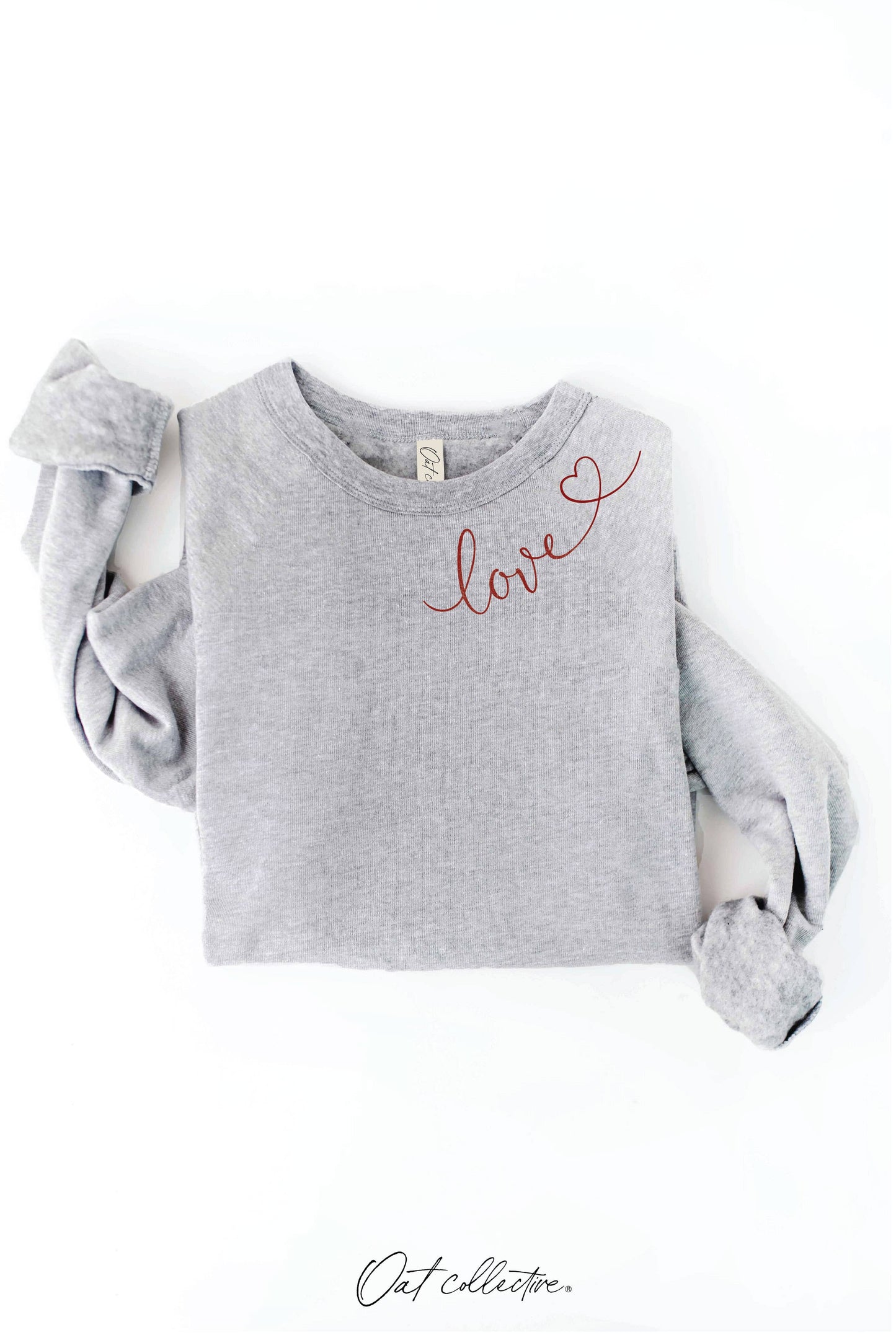 LOVE HEART NECKLINE Graphic Sweatshirt