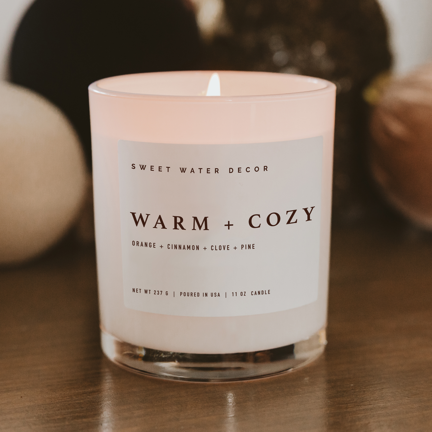 Sweet Water Decor - Warm and Cozy 11 oz Soy Candle - Christmas Decor & Gifts