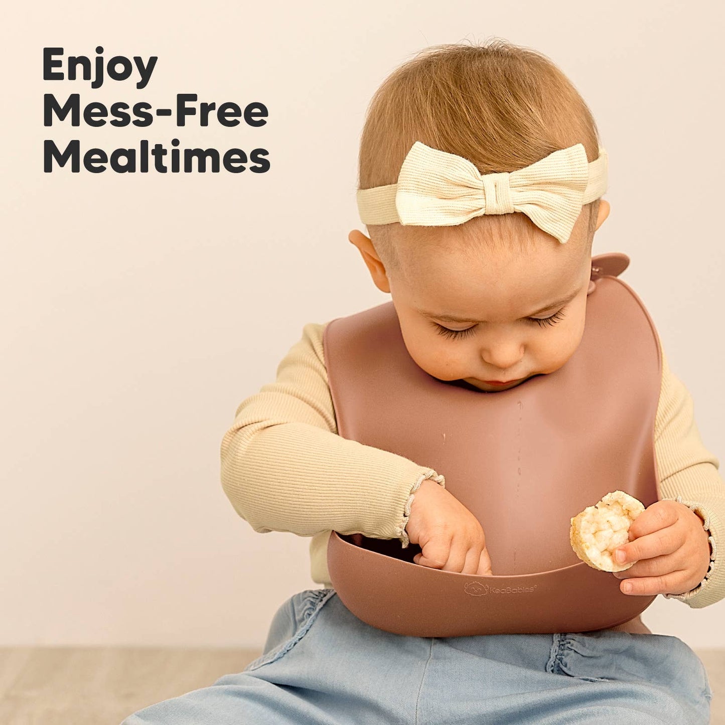 KeaBabies - 2-Pack Prep Silicone Bibs for Babies, Toddlers, Boys, Girls