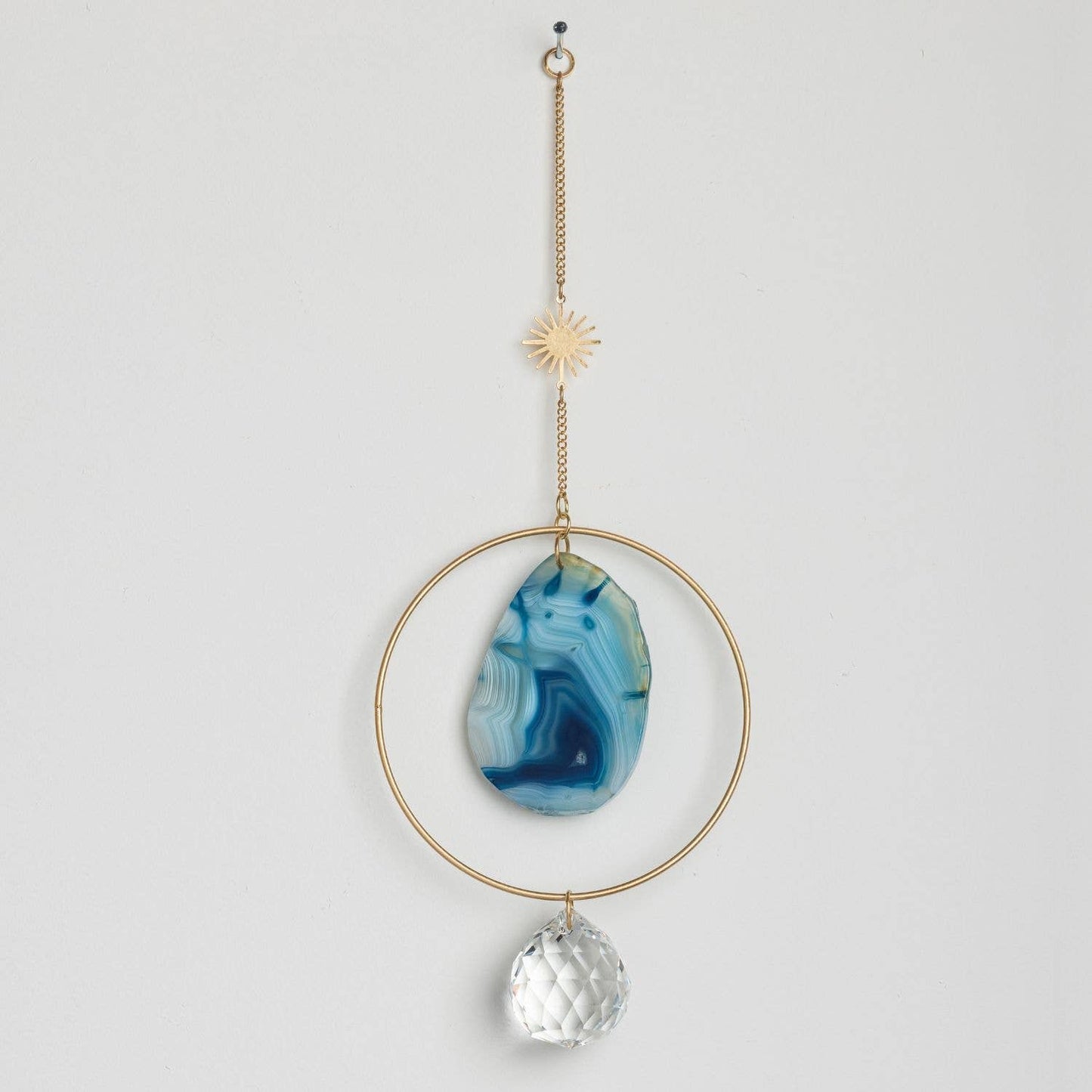 Stone Suncatcher - Sun/Blue Agate