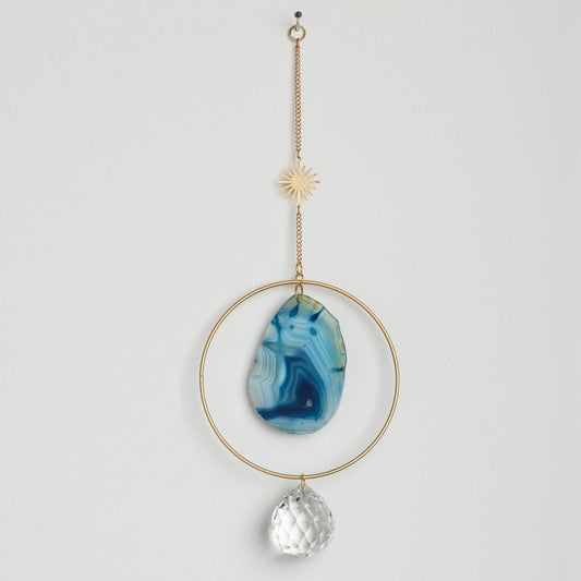 Stone Suncatcher - Sun/Blue Agate