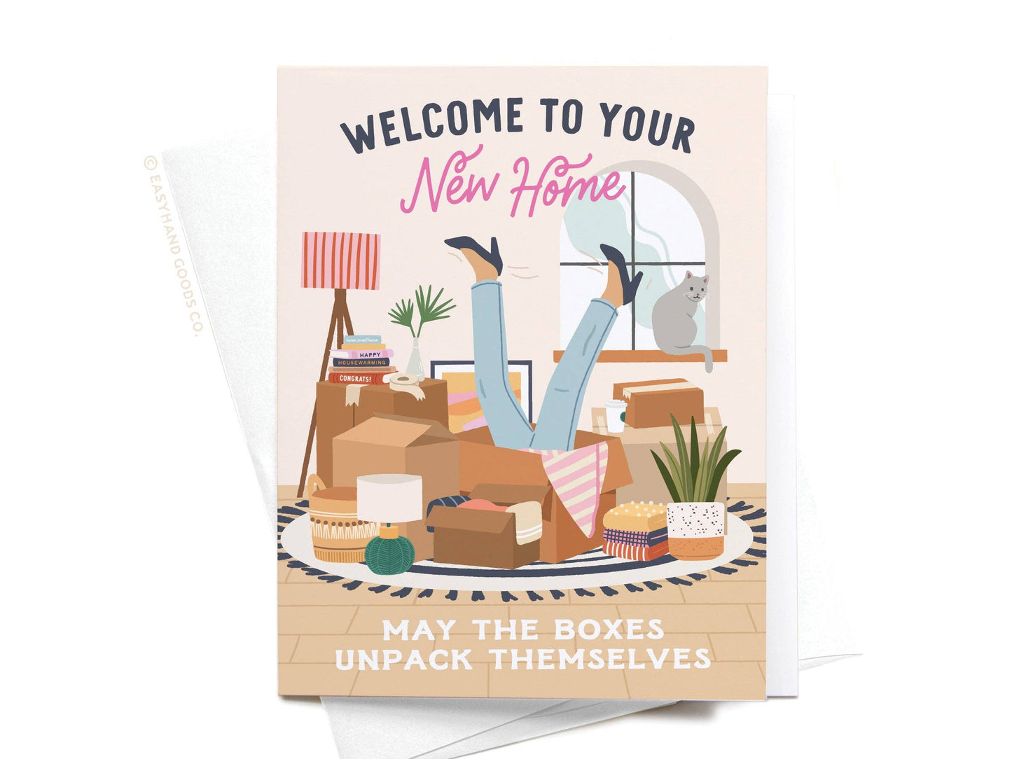 Welcome to Your New Home Boxes Greeting Card