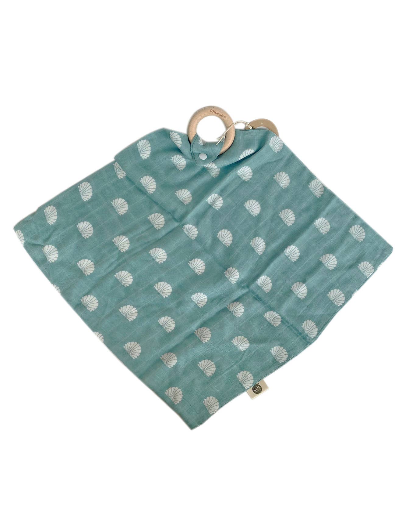 OB - Muslin Security Blanket | Ocean Shell Print - ON SALE