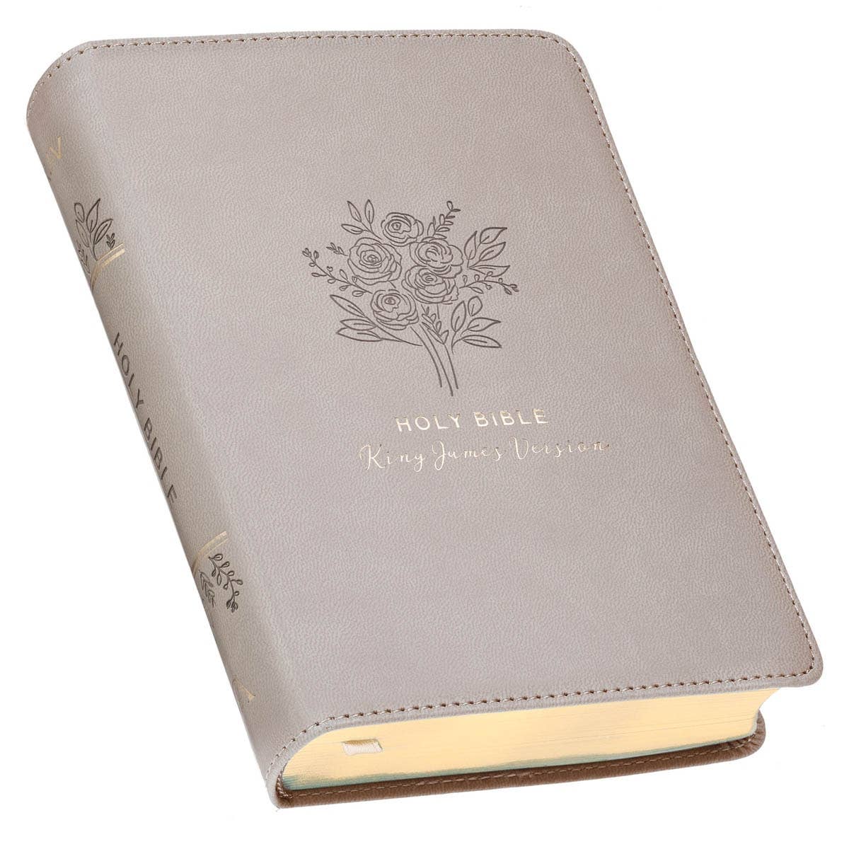 KJV Bible Compact Faux Leather, Taupe