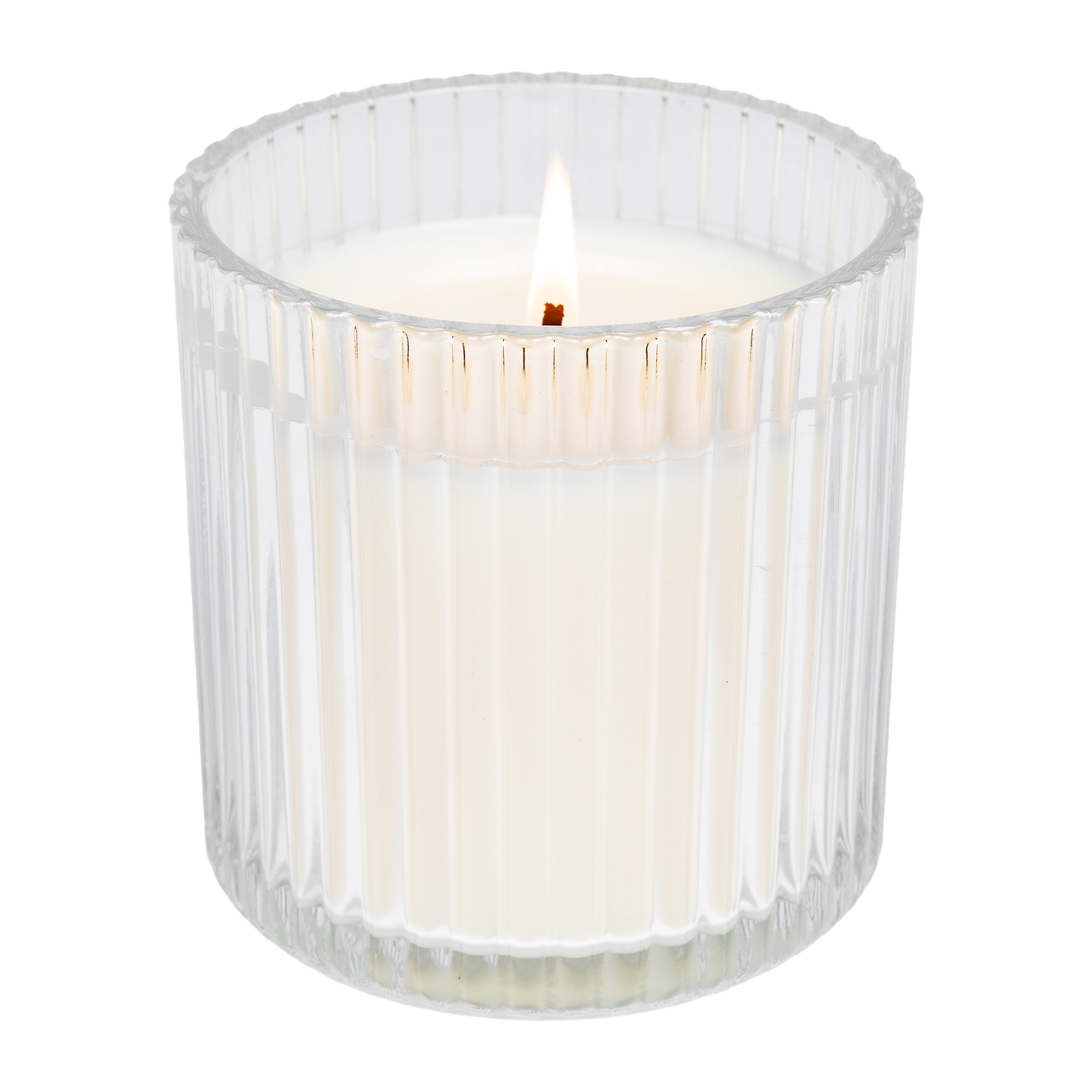 Sweet Water Decor - *NEW* Farmhouse 12 oz Soy Candle, Fluted Ribbed Jar